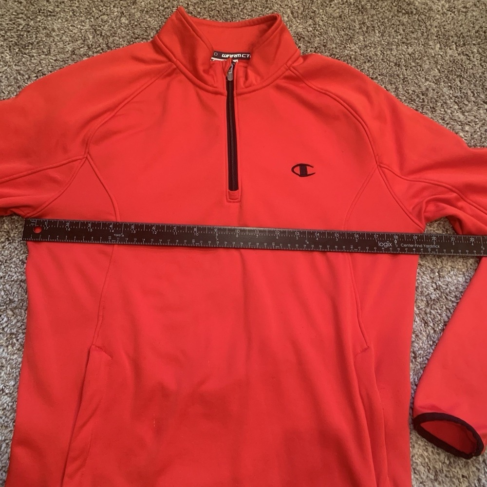 Champion Pullover‎ Sweatshirt Men's Small Red 1/4 Zip - Picture 9 of 10